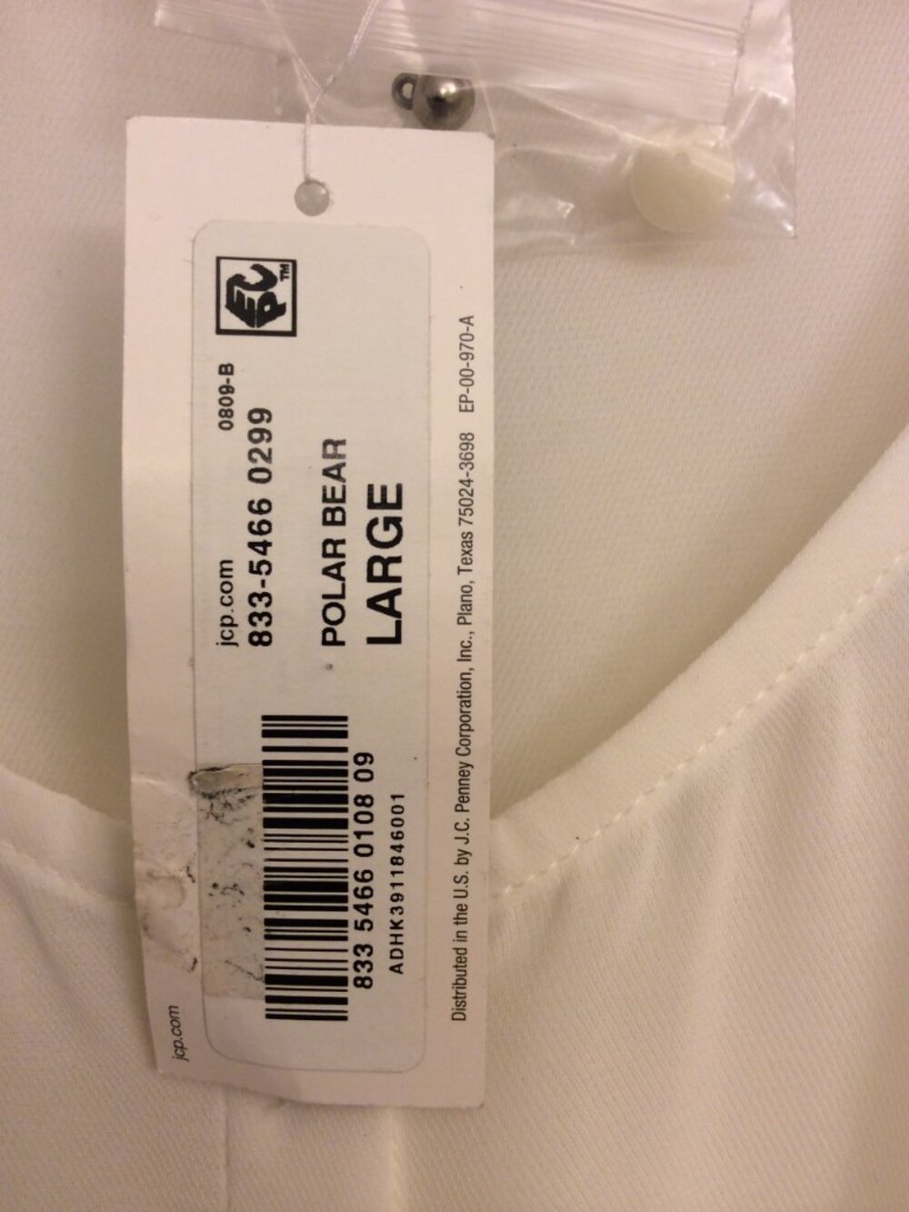 Worthington Women’s Sheer Blouse Size L Cream Short Sleeve 100% Polyester - NWT - Picture 5 of 5